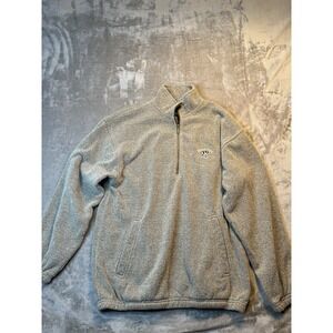 Big Dogs Mens Jacket Small Gray Heather Pullover Mock Neck Quarter Zip